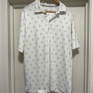 Walter Hagen 11 Majors Men's Golf Shirt Large With Golf Club Design